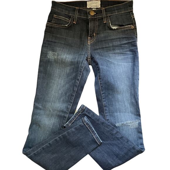 Current/Elliott Stiletto Distressed Blue Jeans 24 - Picture 1 of 9